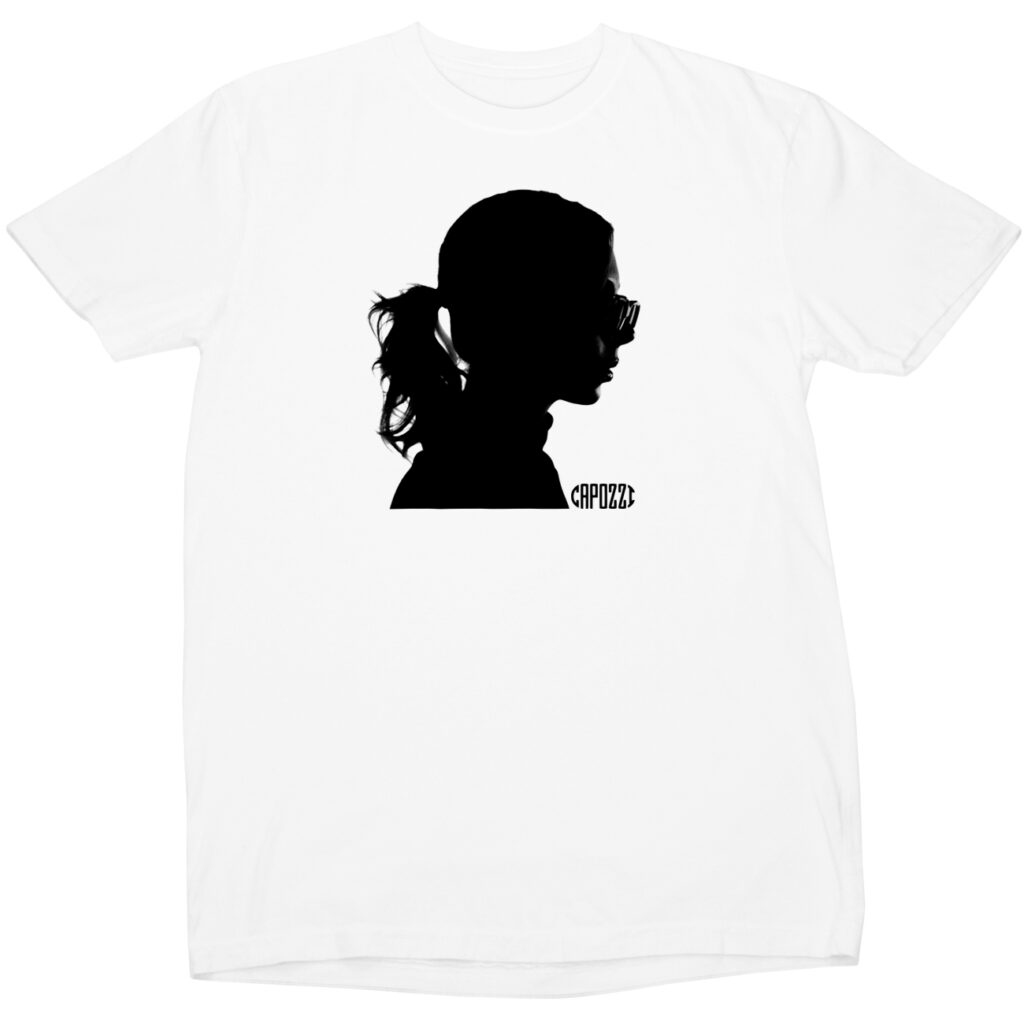 Capozzi white t-shirt with a female print