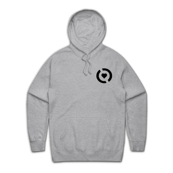 Capozzi Heart Cube Hoodie Heather Grey Front
